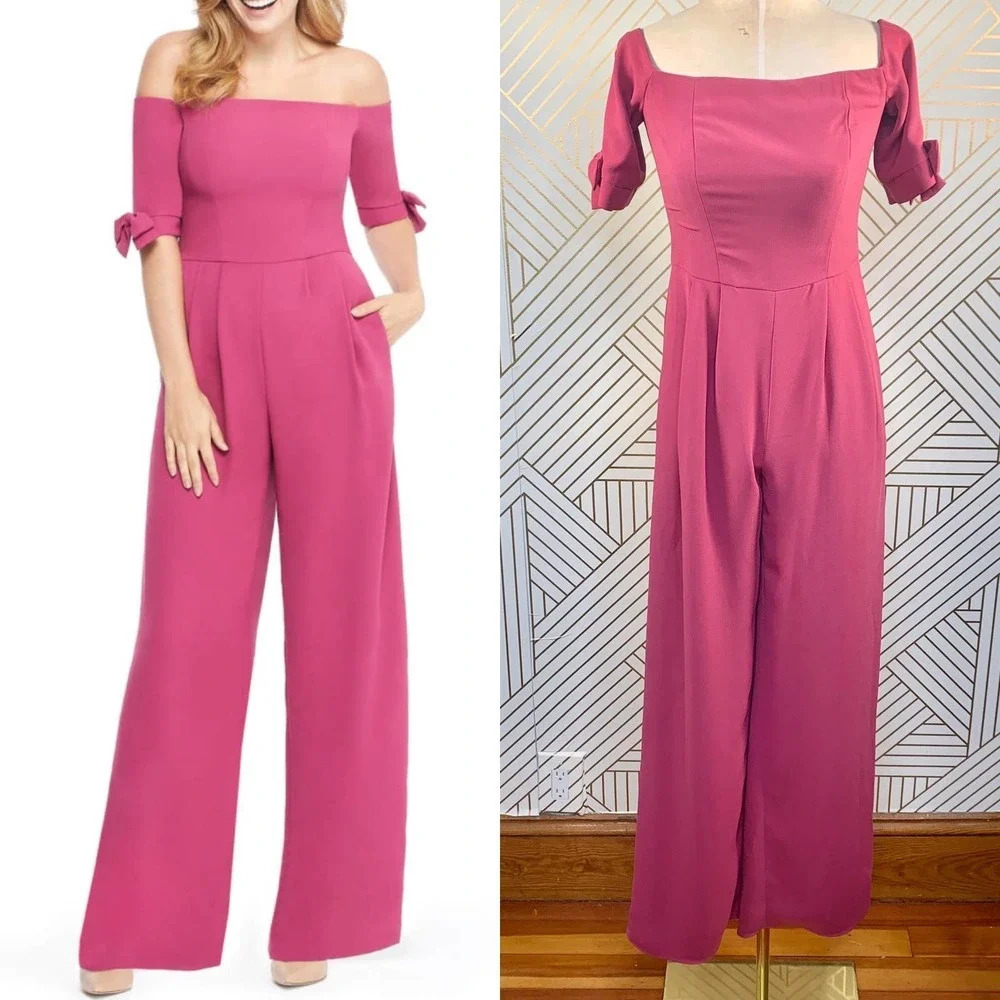 Gal Meets Glam Meredith Off-the-Shoulder Jumpsuit